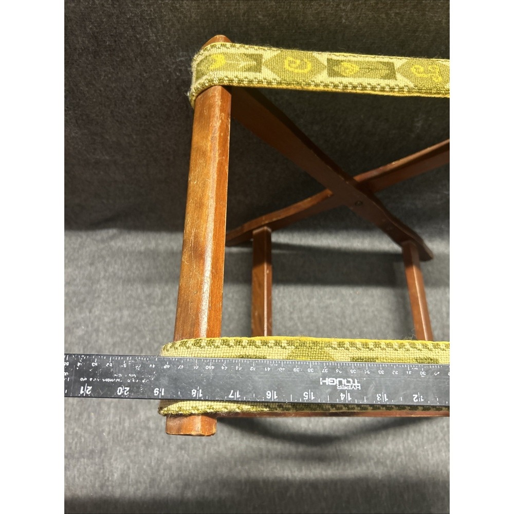 Vintage Wood Butler's Serving Tray Luggage Suitcase Folding Rack Stand 19" Tall - Picture 10 of 12